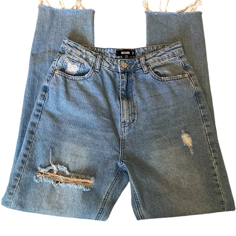 Missguided Distressed Straight Jean